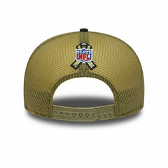 Miami Dolphins 2025 NFL Salute to Service 9FIFTY Split Panel Trucker Snapback Cap Olive - Taass Online