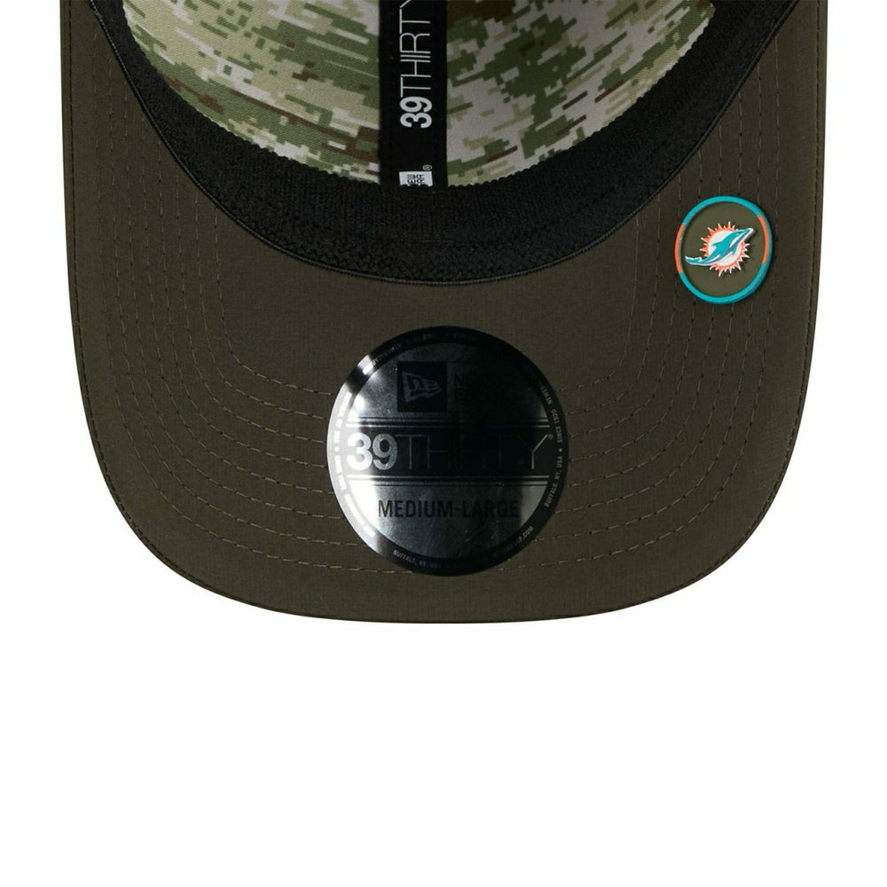 Miami Dolphins 2025 NFL Salute to Service 39THIRTY Flex Cap Olive - Taass discount