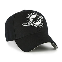 Miami Dolphins Black & White '47 MVP Adjustable NFL Cap Black - Taass on sale