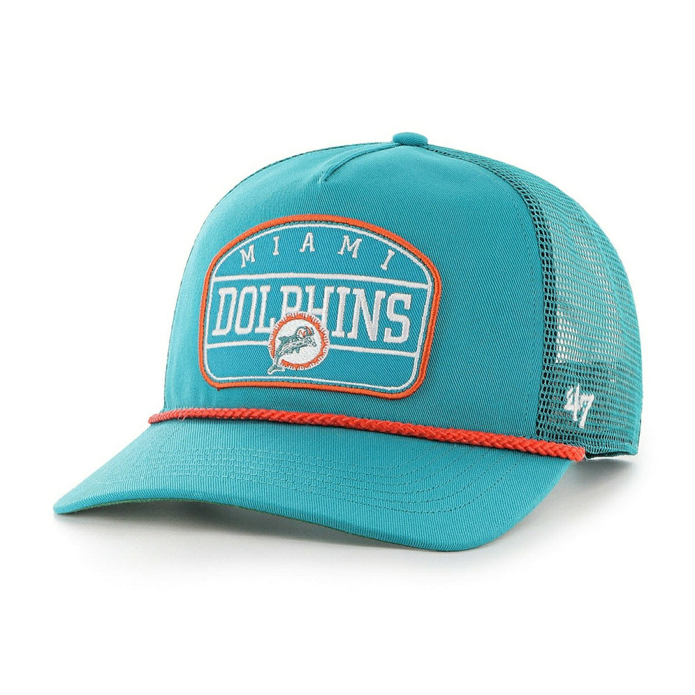 Miami Dolphins Hone Rope '47 Historic Hitch RF Snapback Trucker NFL Cap Aqua - Taass for sale