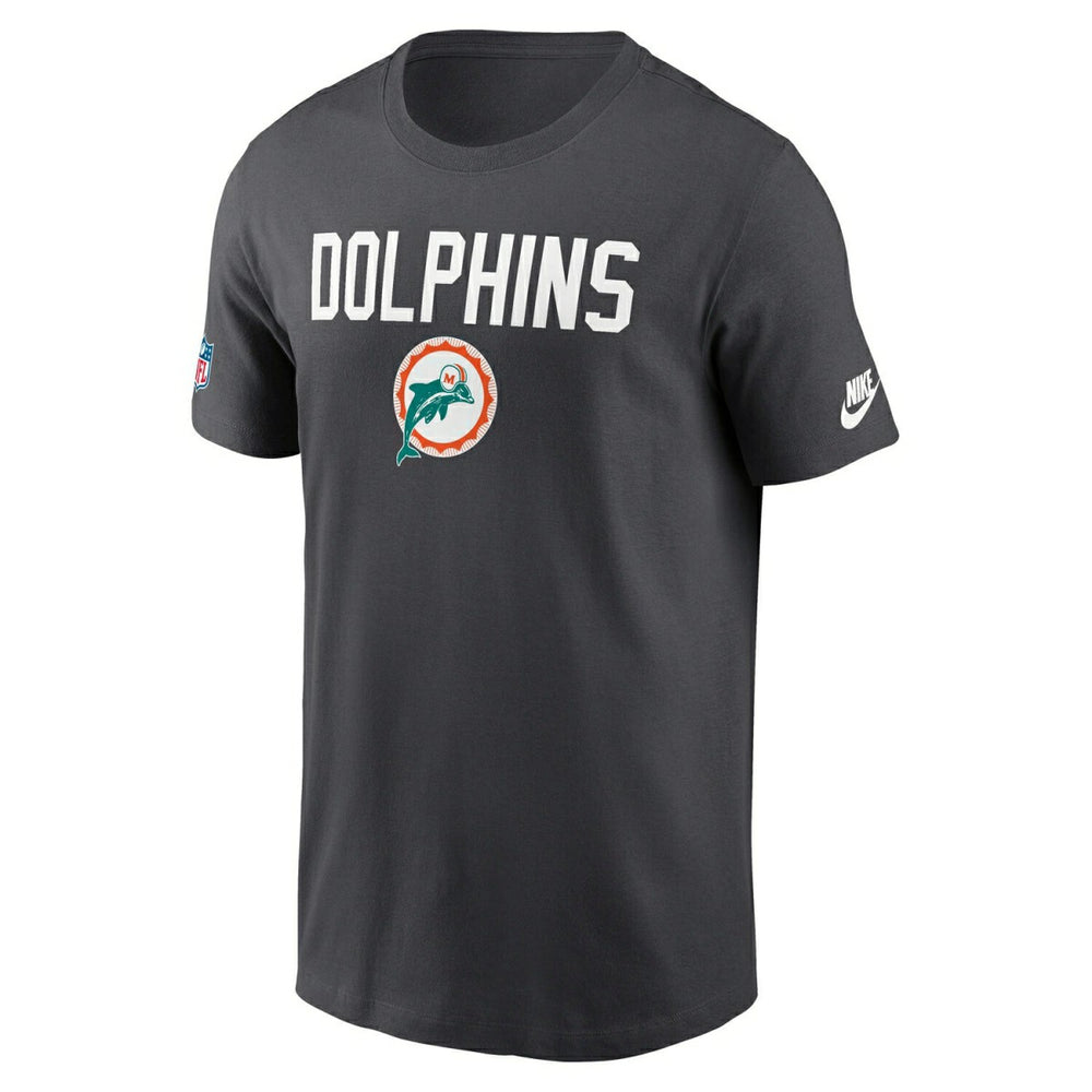 Miami Dolphins 2025 NFL Sideline Throwback Dri-Fit Performance T-Shirt Anthracite - Taass on sale