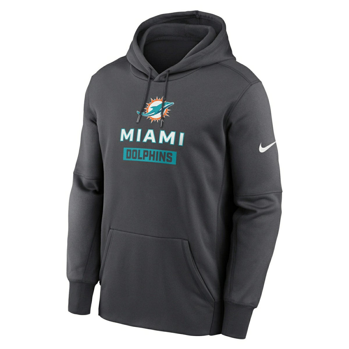 Miami Dolphins Toss Sweep Therma-FIT NFL Hoodie Anthracite - Taass for sale