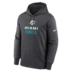 Miami Dolphins Toss Sweep Therma-FIT NFL Hoodie Anthracite - Taass for sale