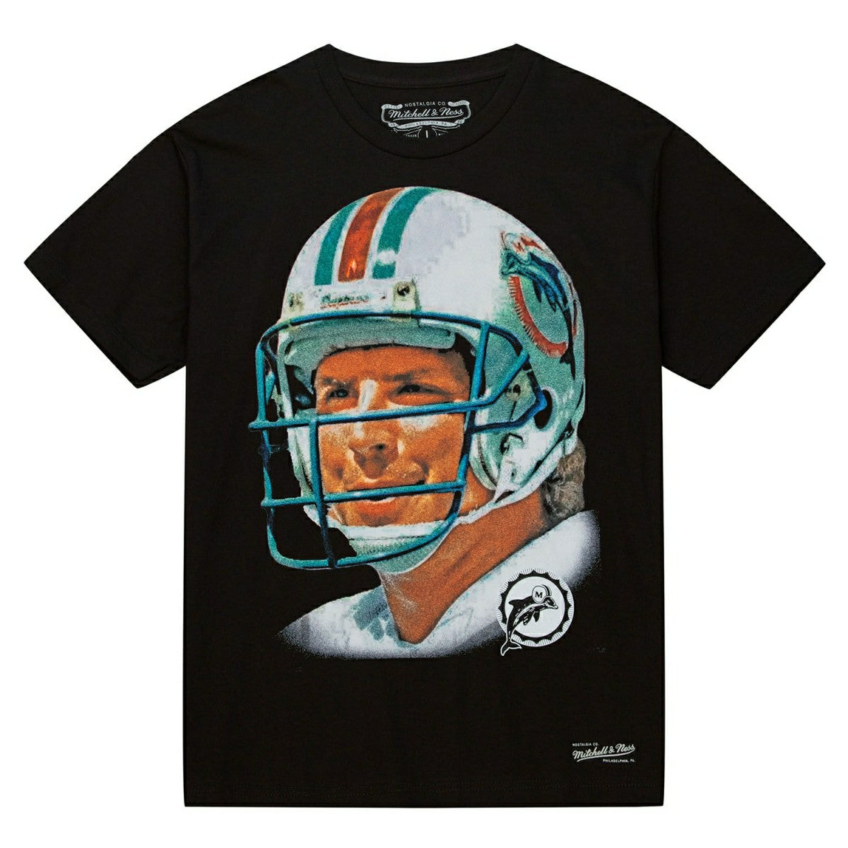 Dan MArino Mitchell & Ness Real Big Face NFL Tee Black - Taass discount
