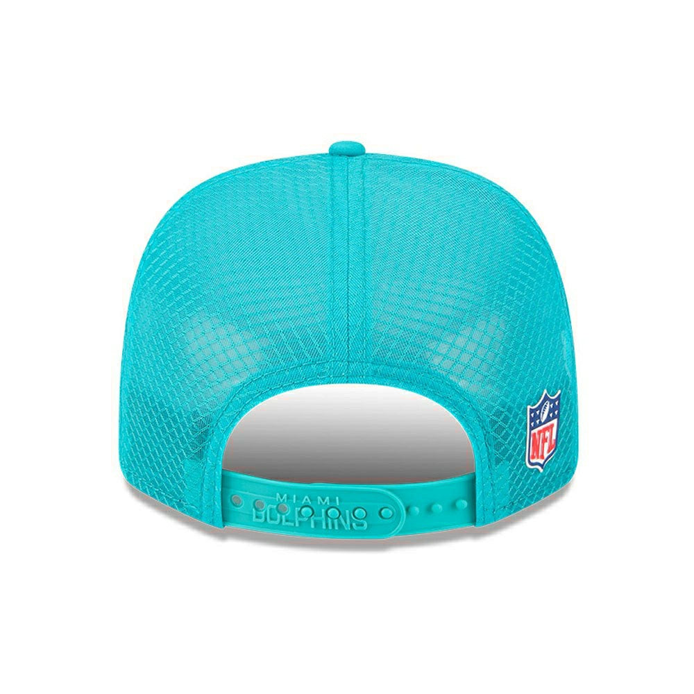 Miami Dolphins 2025 NFL On-Field Sideline 9SEVENTY Trucker Snapback Cap Aqua - Taass Online