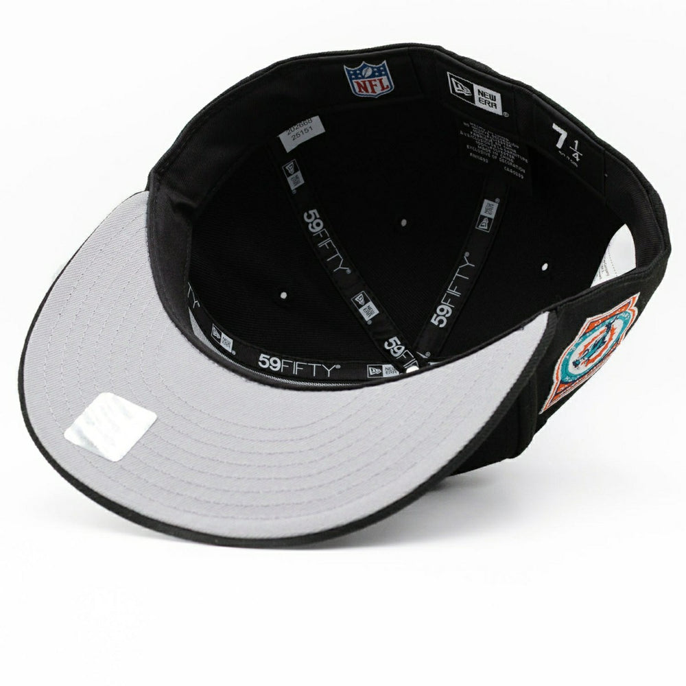 Miami Dolphins Perfect Season Anniversary 59FIFTY Fitted NFL Cap Black - Taass discount