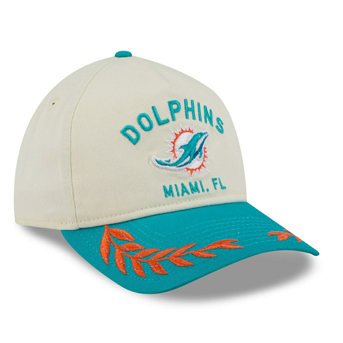 Miami Dolphins 2025 NFL Draft 9TWENTY A-Frame Adjustable Cap Cream - Taass for sale