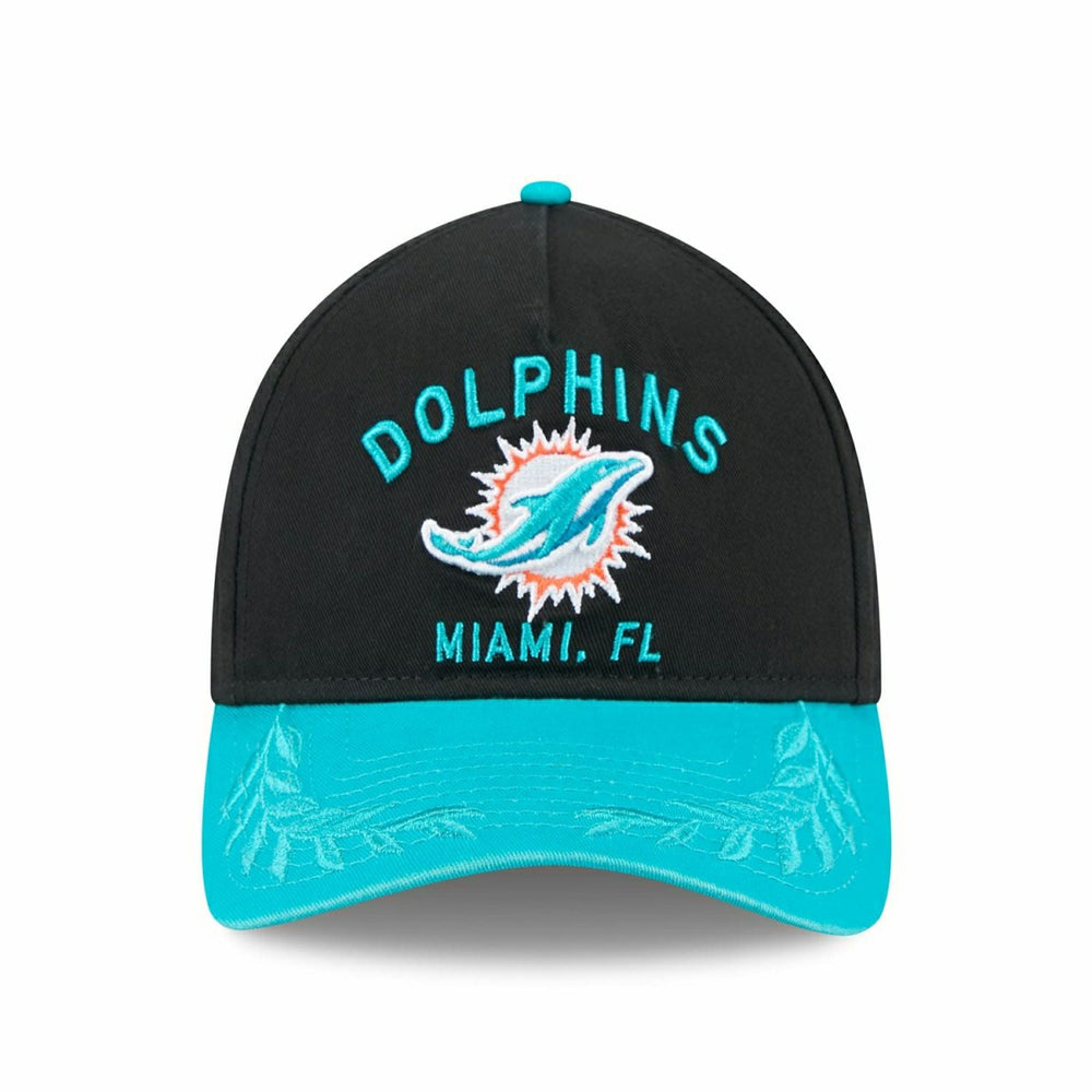 Miami Dolphins 2025 NFL Draft 9TWENTY A-Frame Adjustable Cap Black - Taass Online