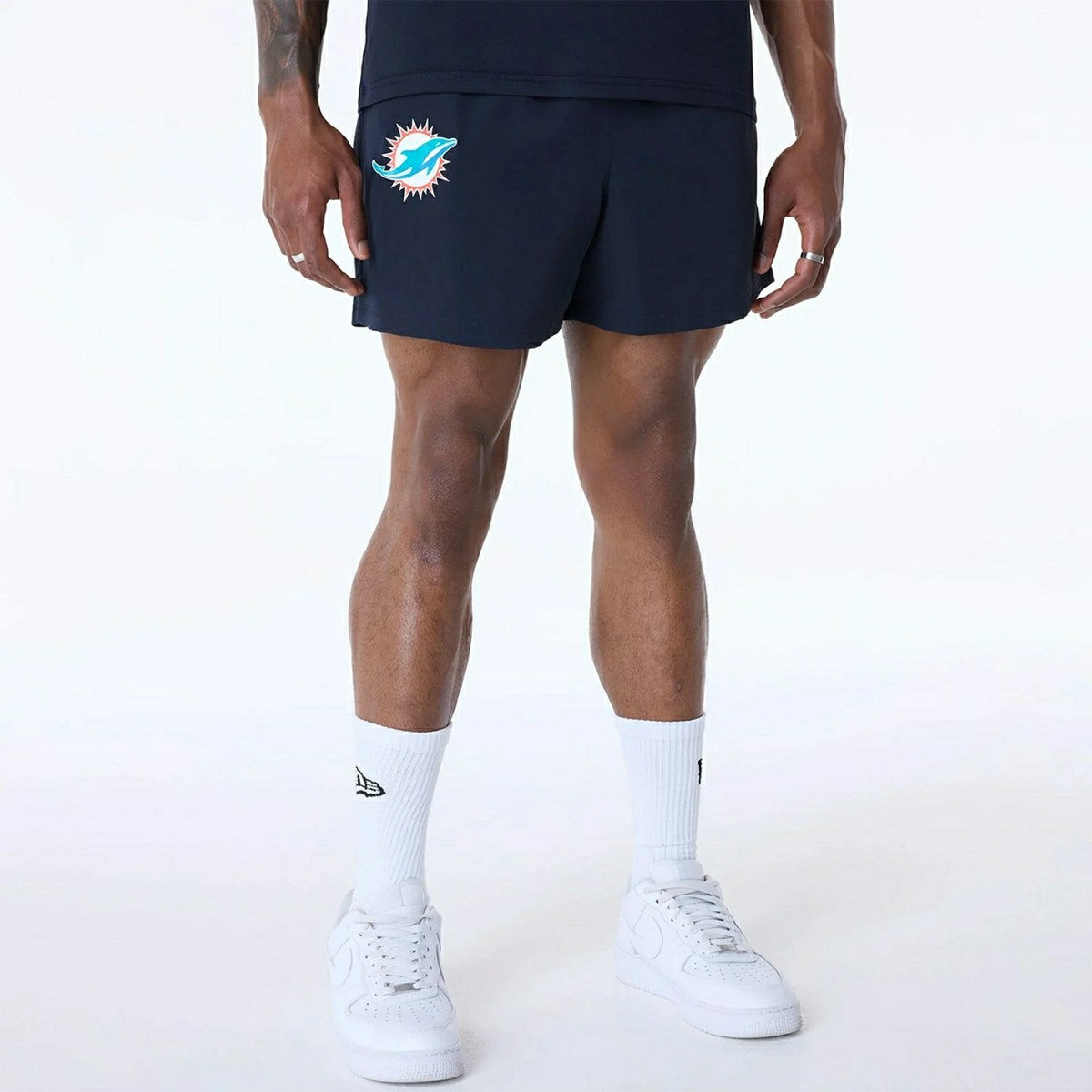 Miami Dolphins New Era Performance NFL Shorts Navy - Taass US