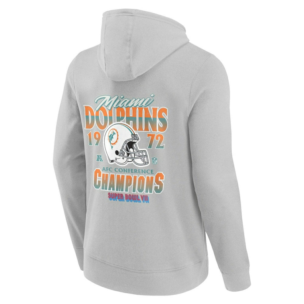 Miami Dolphins 1972 AFC Champions NFL Hoodie Gray - Taass Online