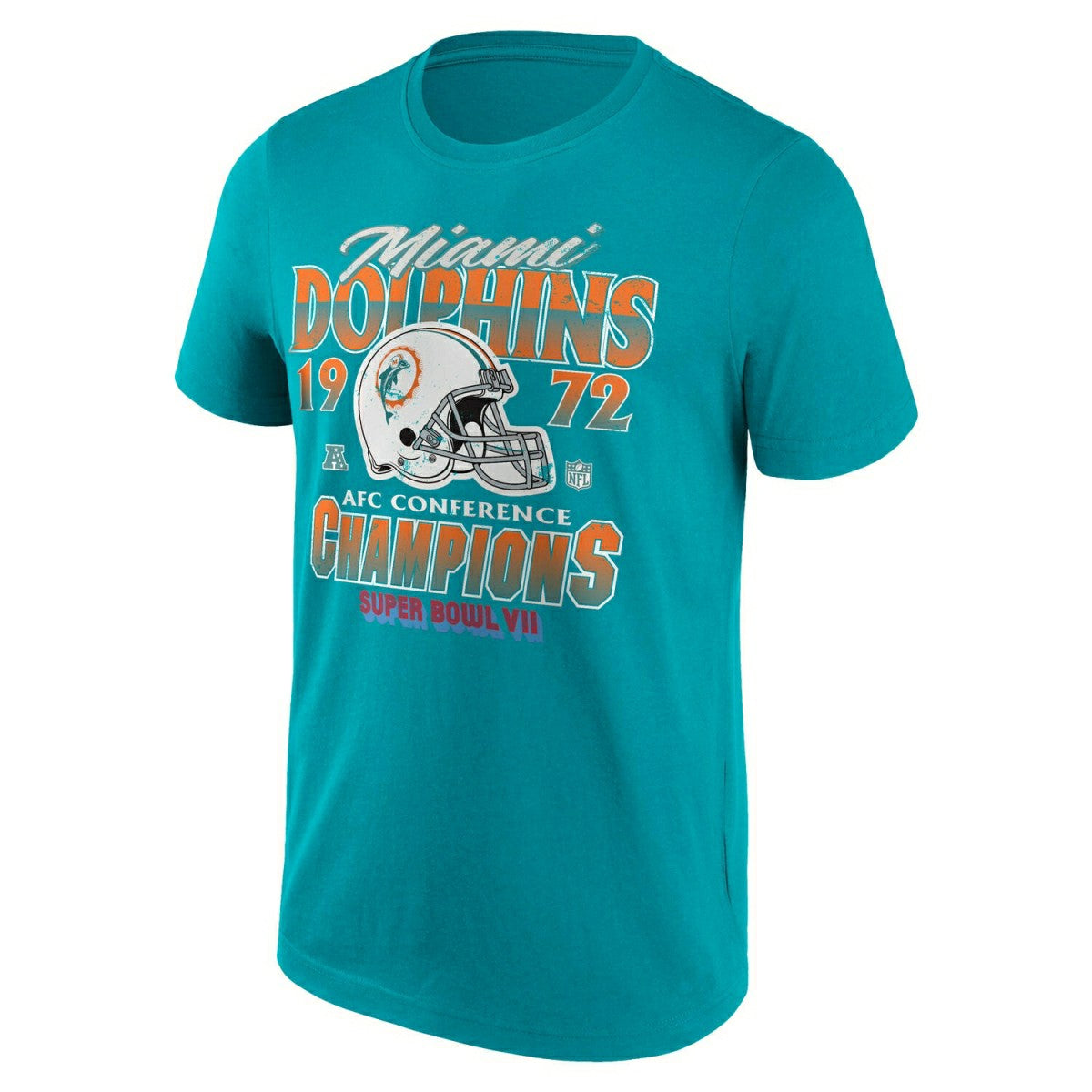 Miami Dolphins 1972 AFC Champions NFL T-Shirt Aqua - Taass outlet