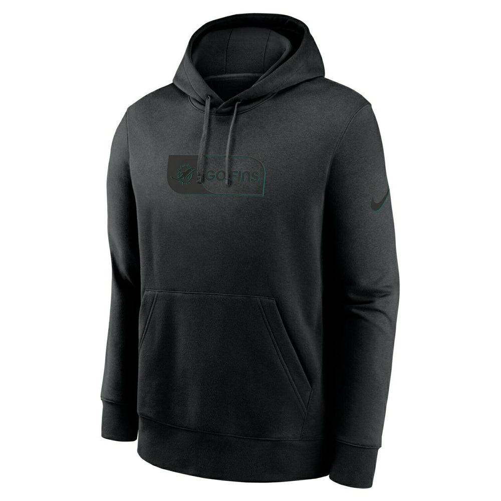 Miami Dolphins Black Edge Nike Club Hoodie - Taass on sale