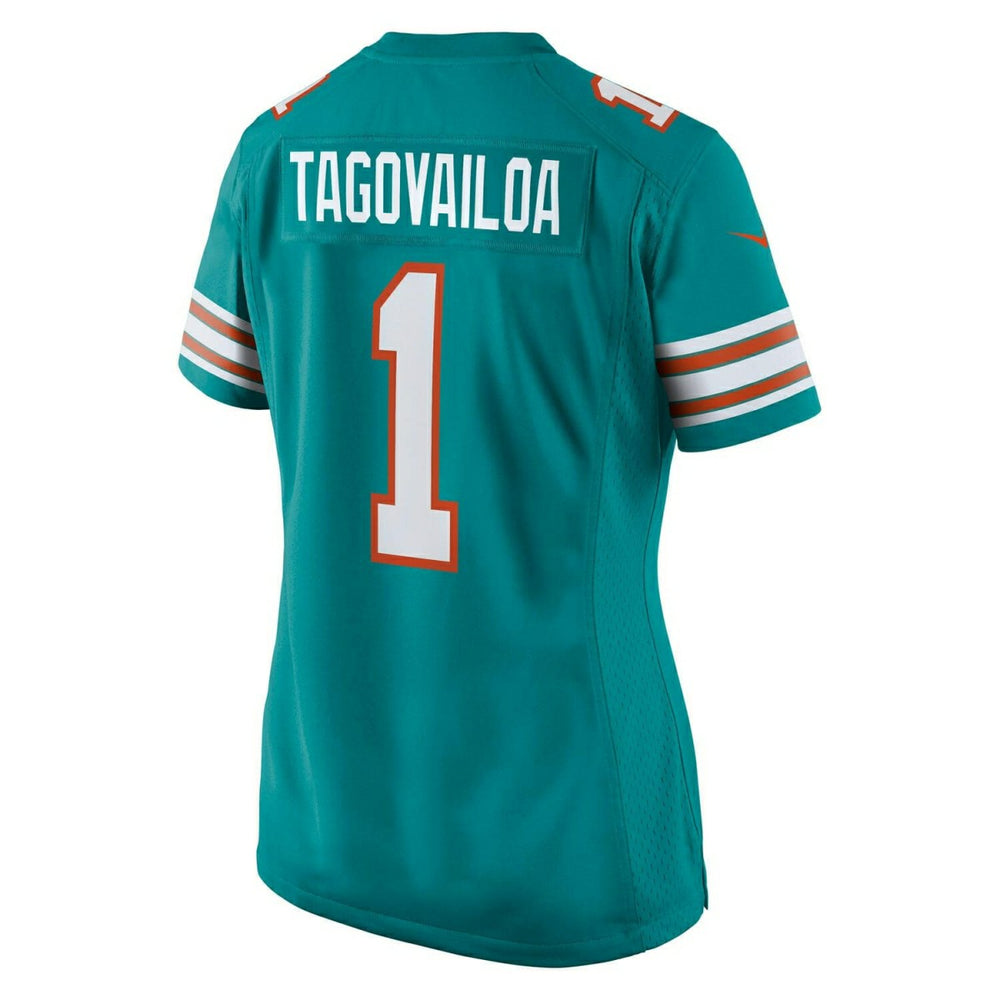 Tua Tagovailoa #1 Miami Dolphins Throwback Nike Game NFL Jersey (WOMEN'S) - Taass Online
