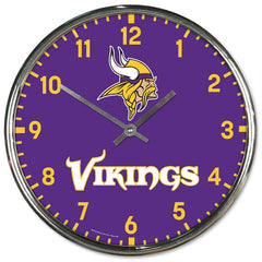 Minnesota Vikings Chrome NFL Team Design Wall Clock - Taass Online