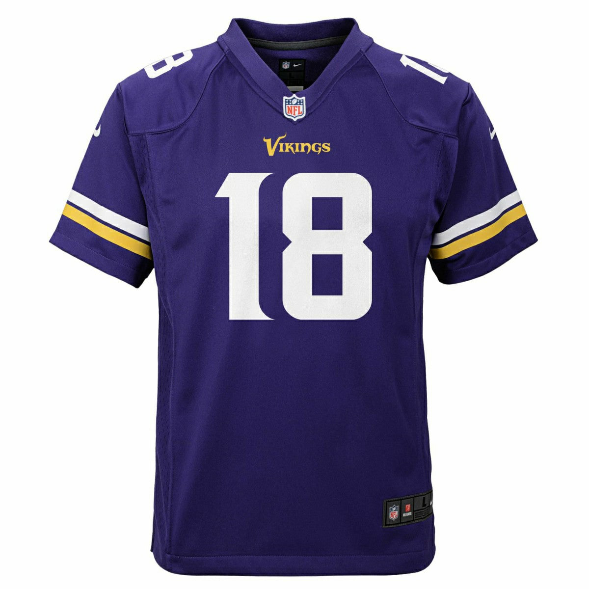 Justin Jefferson #18 Minnesota Vikings Game Football NFL Jersey Purple (YOUTH) - Taass discount