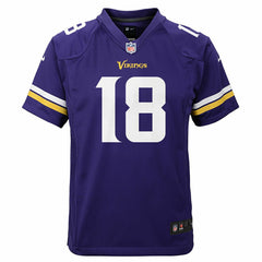 Justin Jefferson #18 Minnesota Vikings Game Football NFL Jersey Purple (YOUTH) - Taass discount