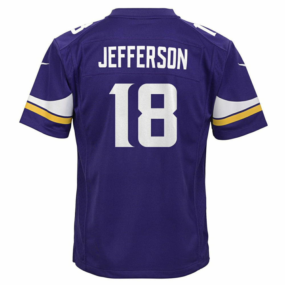 Justin Jefferson #18 Minnesota Vikings Game Football NFL Jersey Purple (YOUTH) - Taass discount