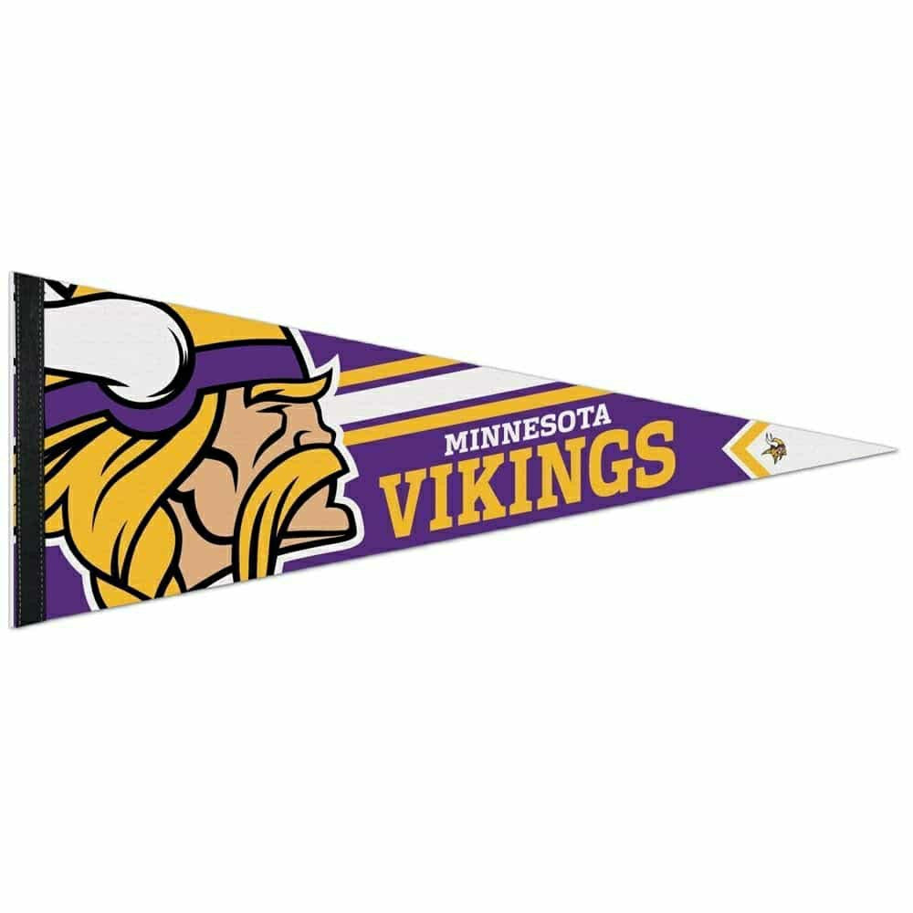 Minnesota Vikings Big Logo Premium Football NFL Pennant - Taass US