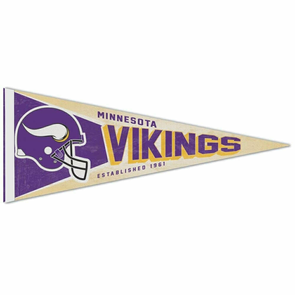Minnesota Vikings Premium Throwback NFL Pennant - Taass on sale