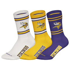 Minnesota Vikings Huddle NFL Crew Socks (3-Pack) - Taass for sale