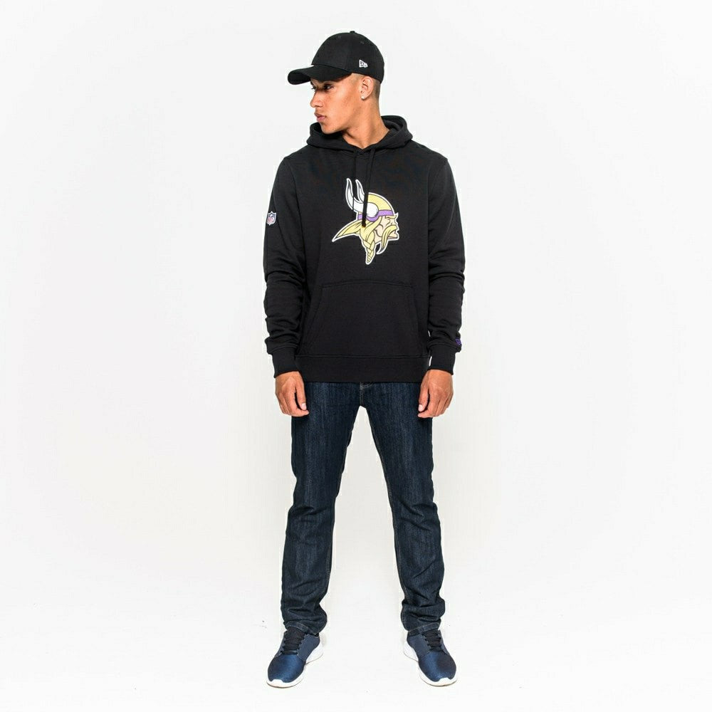 Minnesota Vikings Logo Hoodie NFL Sweatshirt Black - Taass discount