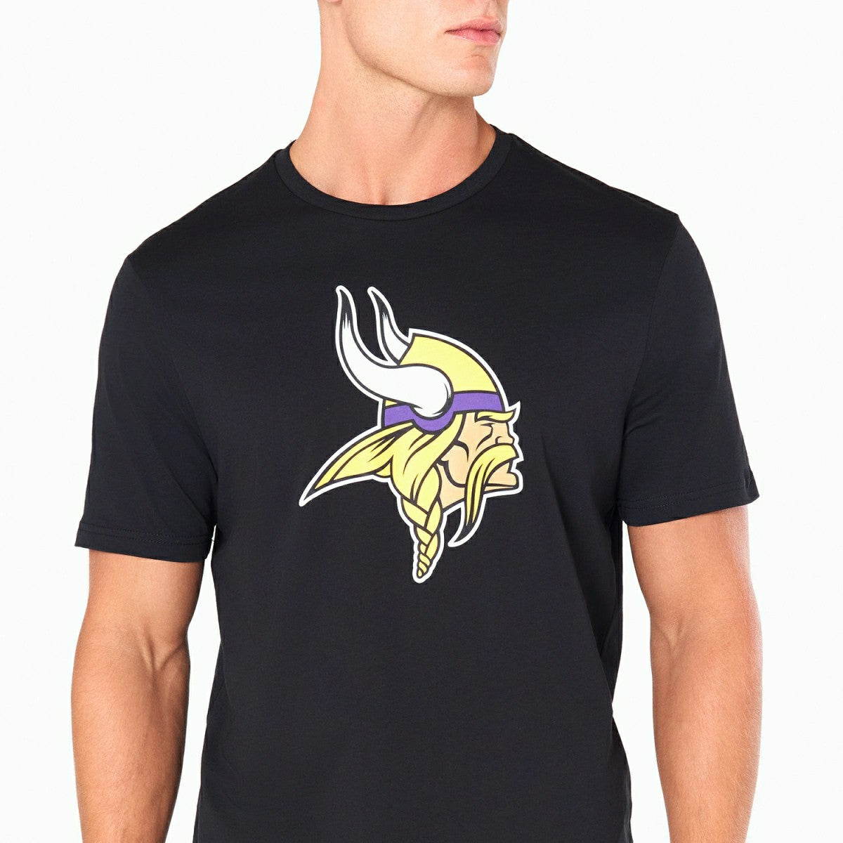 Minnesota Vikings Team Logo Football NFL T-Shirt Black - Taass US