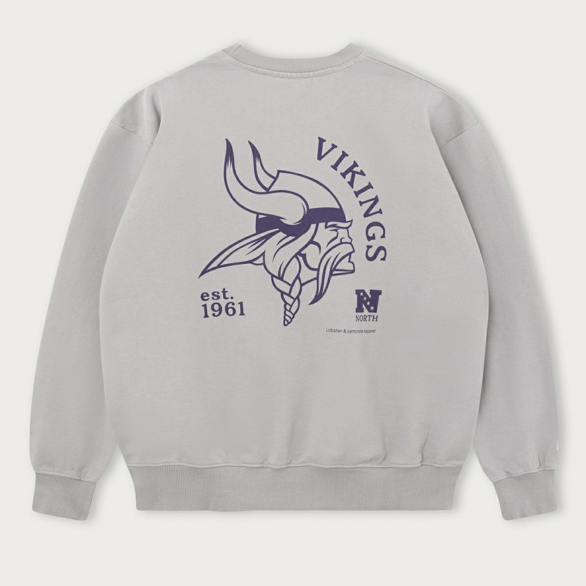 Minnesota Vikings L&L '96 Classics NFL Crew Sweater Gray - Taass discount