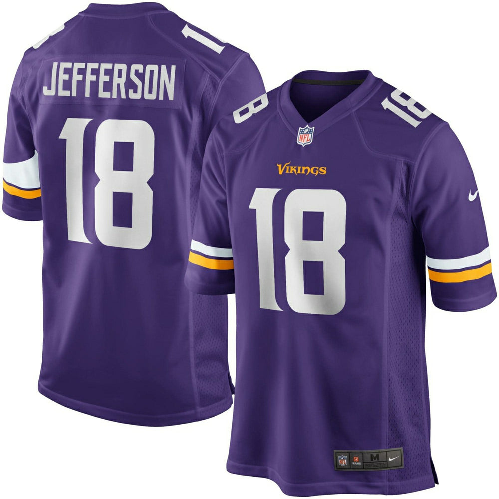 Justin Jefferson #18 Minnesota Vikings Nike Game NFL Jersey Purple - Taass on sale