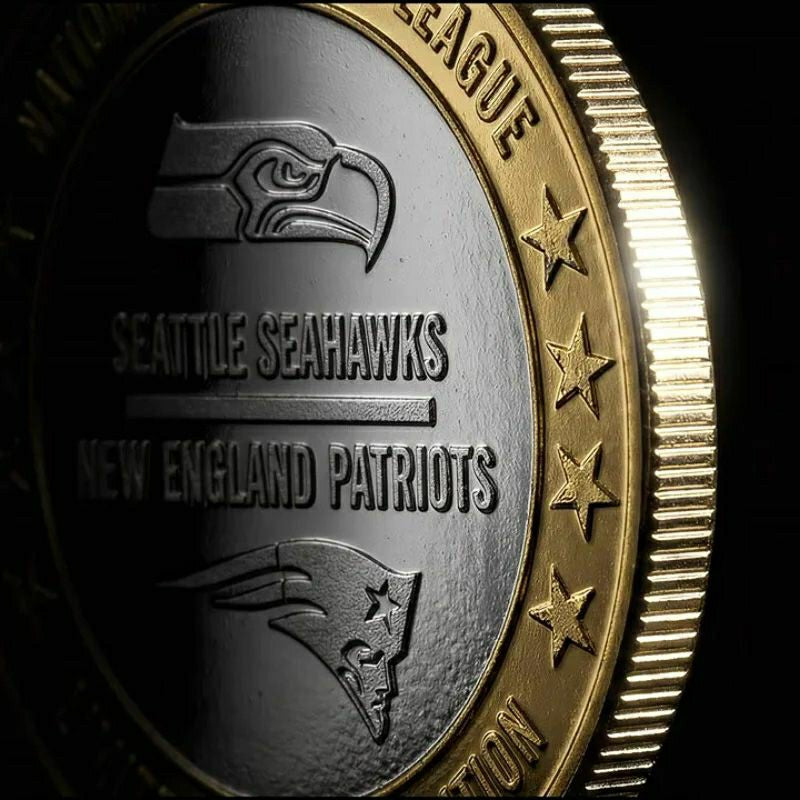 Super Bowl LX Patriots vs. Seahawks Gold & Silver Official Game Coin - Taass Online