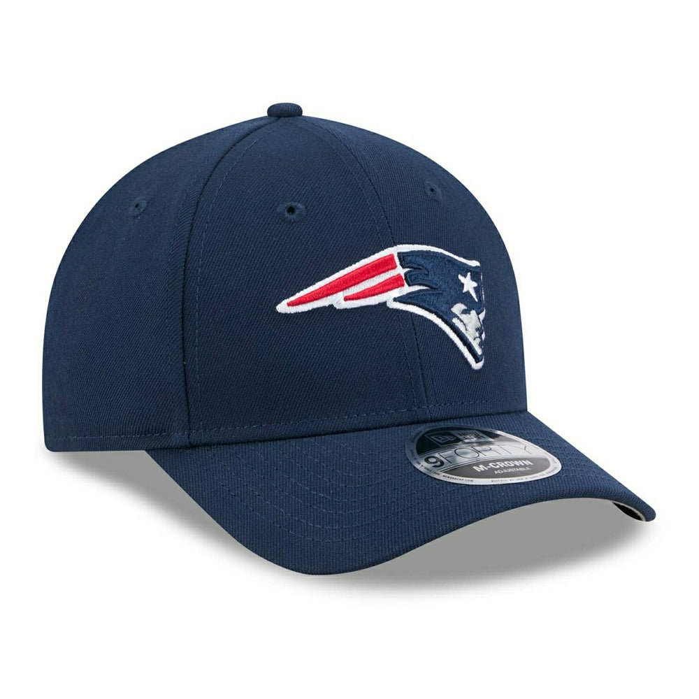 New England Patriots NFL Team Logo New Era 9FORTY M-Crown Snapback Cap Navy - Taass US