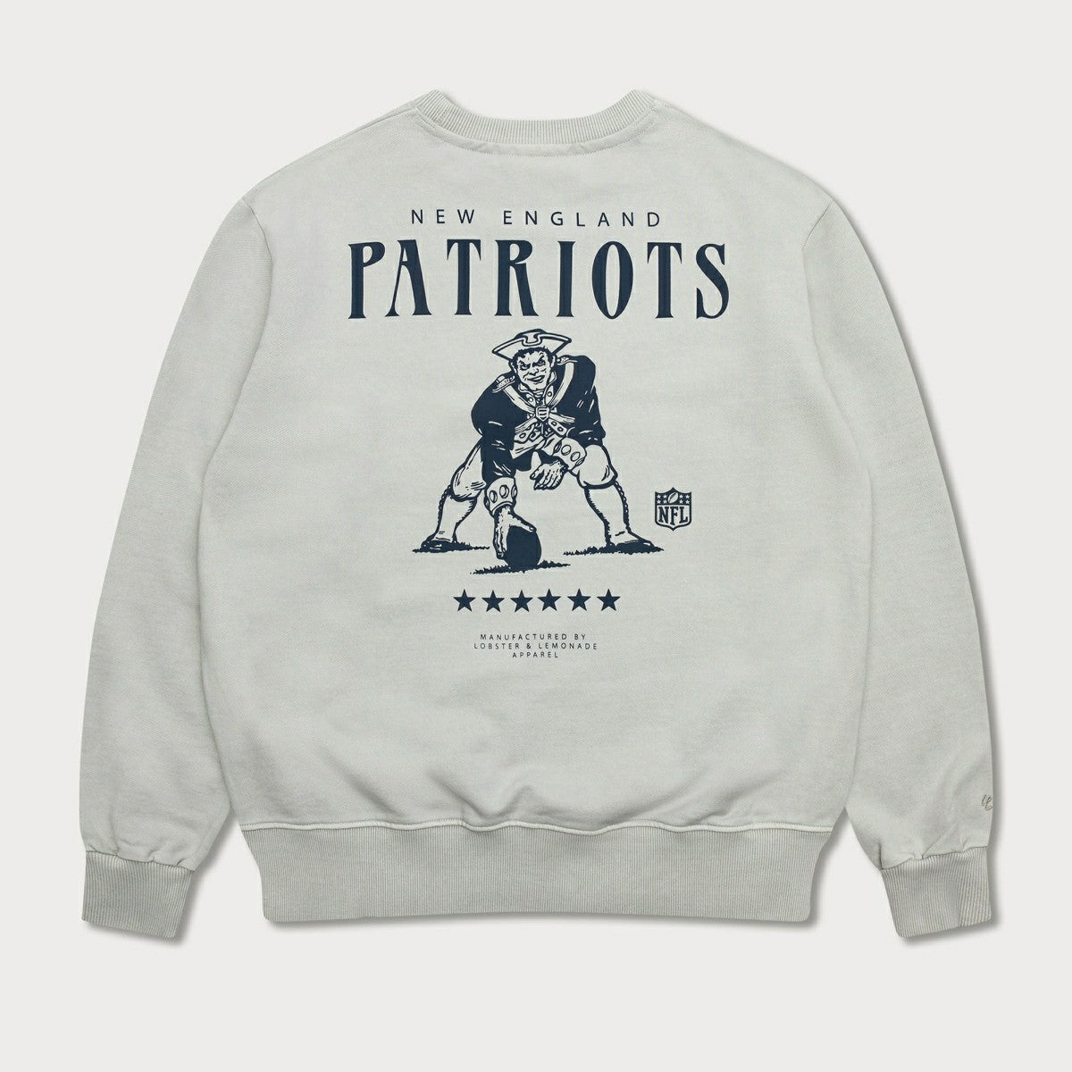 New England Patriots L&L '96 Classics NFL Crewneck Sweater Gray - Taass Online