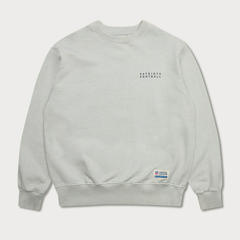 New England Patriots L&L '96 Classics NFL Crewneck Sweater Gray - Taass Online