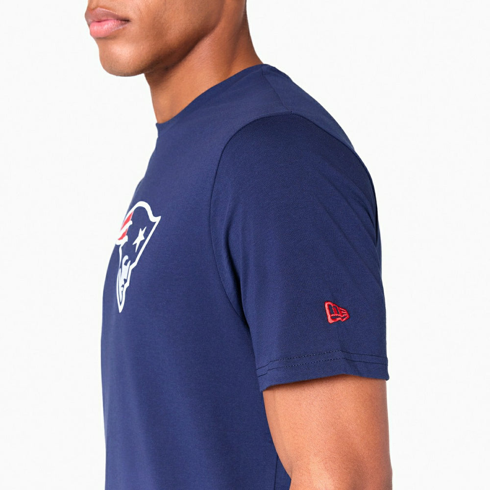 New England Patriots Team Logo New Era NFL T-Shirt Navy - Taass on sale