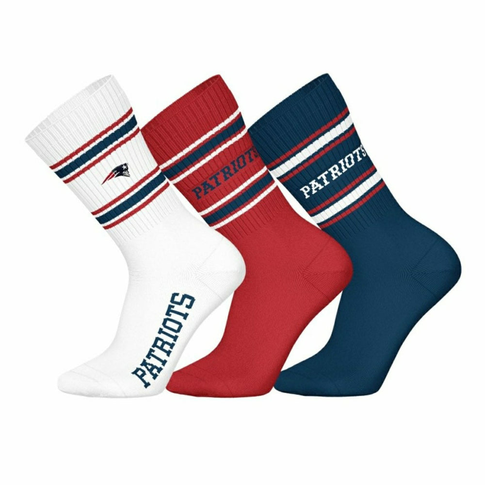New England Patriots Team Set NFL Crew Socks (3-Pack) - Taass for sale