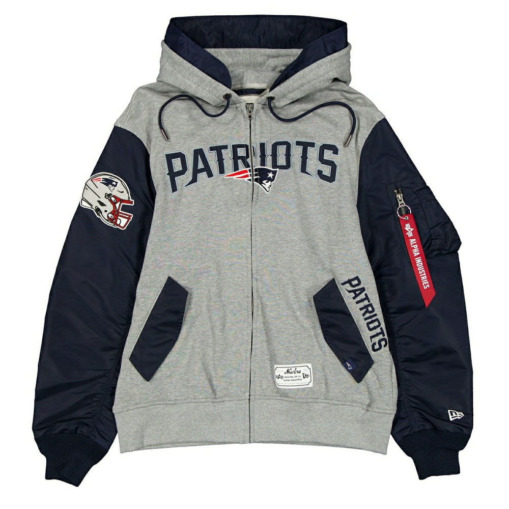 New England Patriots Alpha Industries MA-1 NFL Full-Zip Fleece Jacket - Taass Online