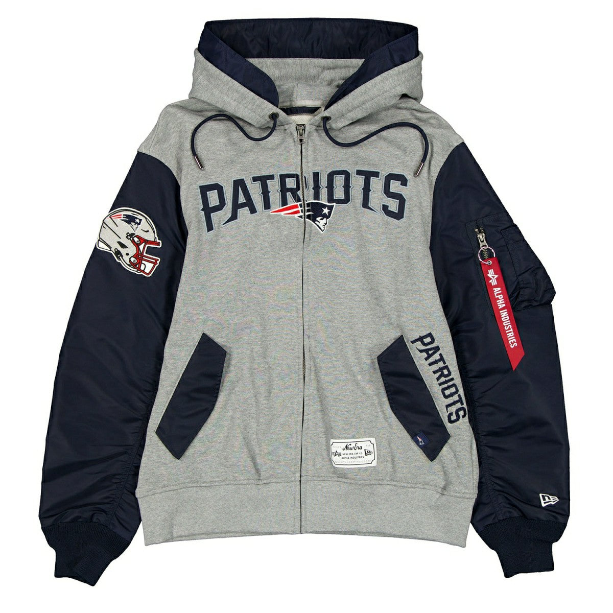 New England Patriots Alpha Industries MA-1 NFL Full-Zip Fleece Jacket - Taass Online