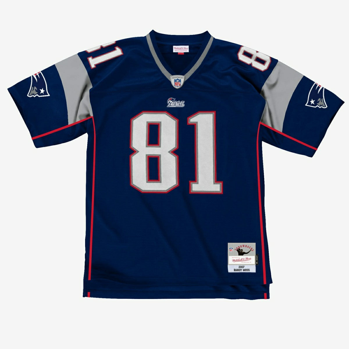 Randy Moss #81 New England Patriots 2007 Legacy Throwback NFL Jersey Navy - Taass sale