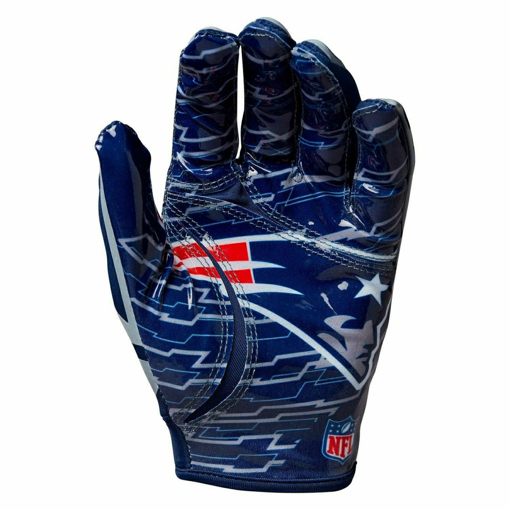 New England Patriots Wilson Youth Stretch-Fit NFL Receivers Gloves (KIDS) - Taass for sale