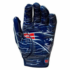 New England Patriots Wilson Youth Stretch-Fit NFL Receivers Gloves (KIDS) - Taass for sale