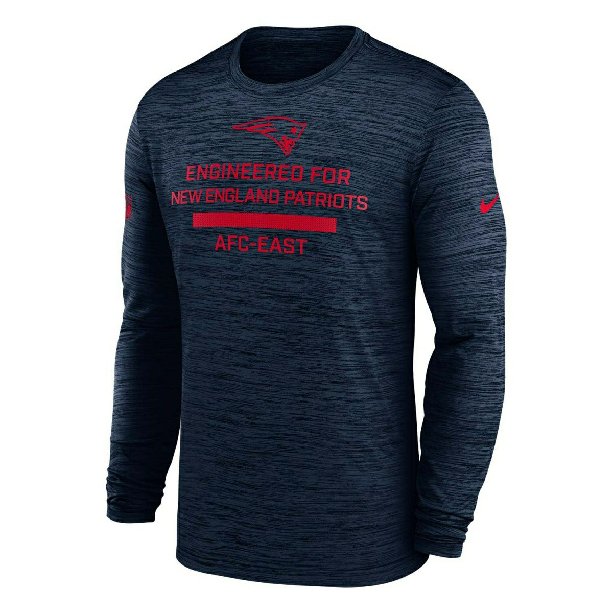 New England Patriots 2025 NFL Sideline Nike Velocity Performance Long Sleeve T-Shirt Navy - Taass discount