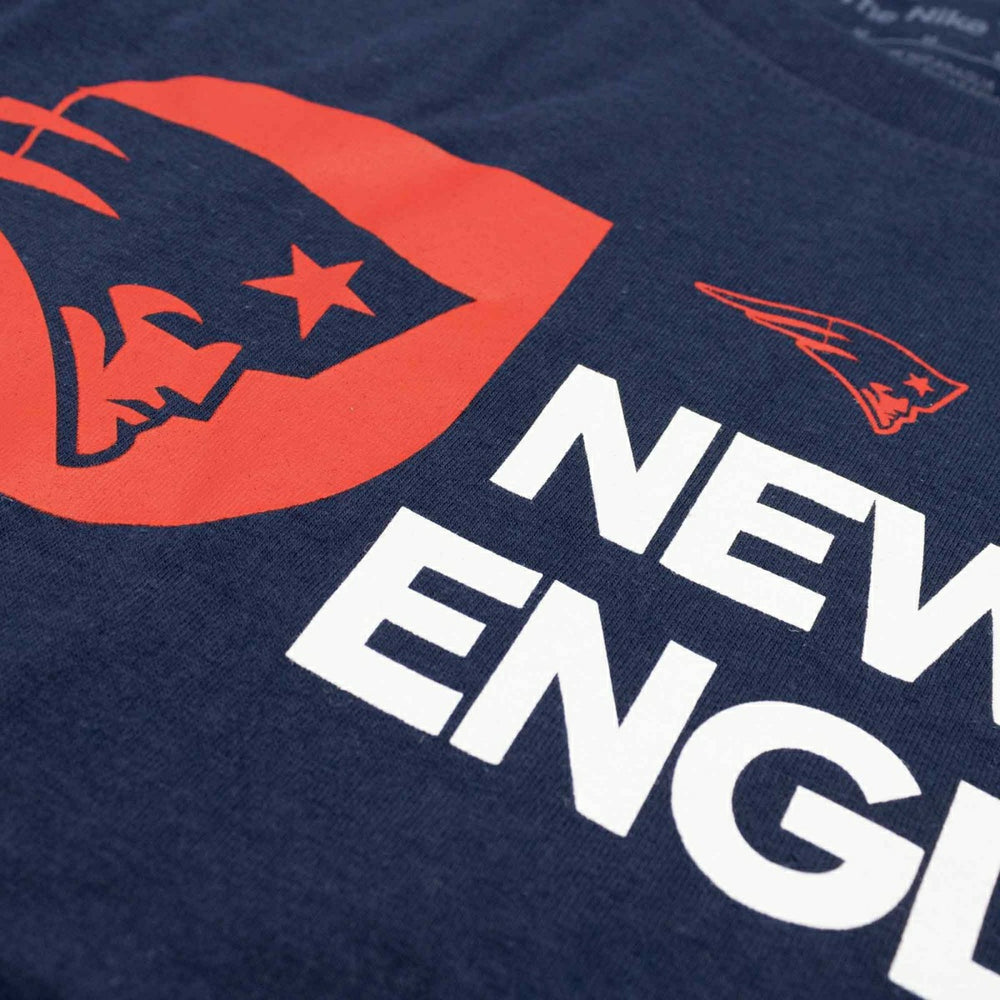 New England Patriots Team Slogan Nike Essential NFL T-Shirt Navy - Taass for sale