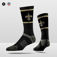 New Orleans Saints Strideline Premium NFL Crew Socks - Taass for sale