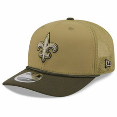 New Orleans Saints 2025 NFL Salute to Service 9SEVENTY Trucker Snapback Cap Olive - Taass sale