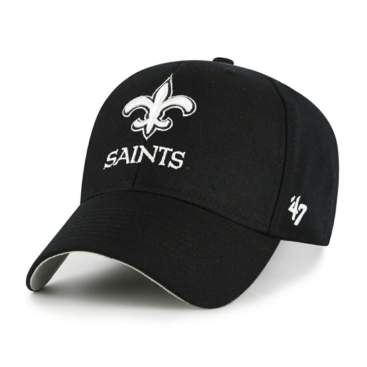 New Orleans Saints Black & White '47 MVP Adjustable NFL Cap Black - Taass Online