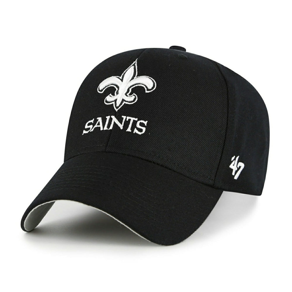 New Orleans Saints Black & White '47 MVP Adjustable NFL Cap Black - Taass Online
