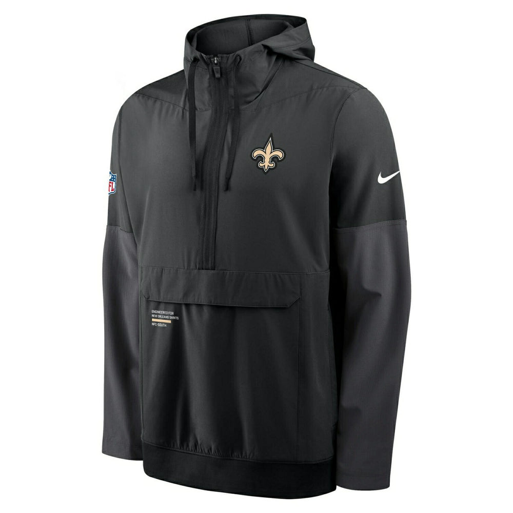 New Orleans Saints Nike Sideline Half-Zip Anorak NFL Jacke Black - Taass US