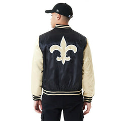 New Orleans Saints Satin New Era NFL Bomber Jacket - Taass on sale