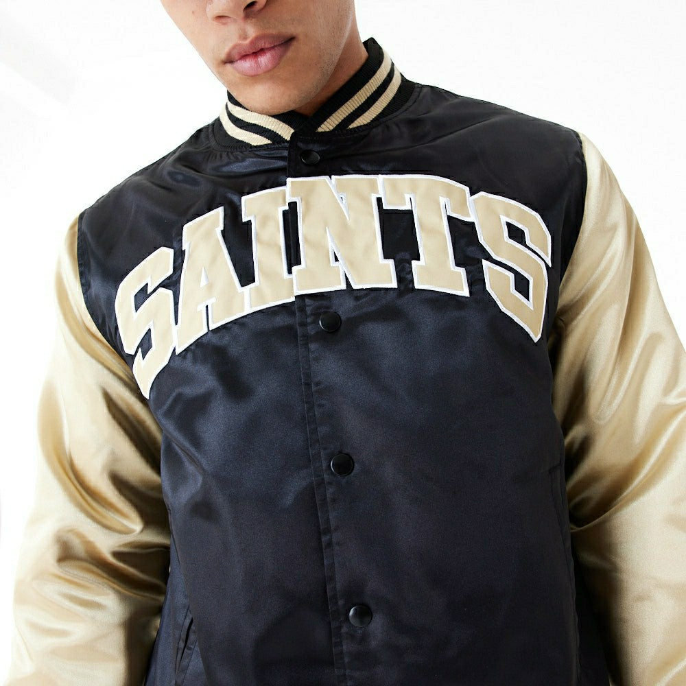 New Orleans Saints Satin New Era NFL Bomber Jacket - Taass on sale