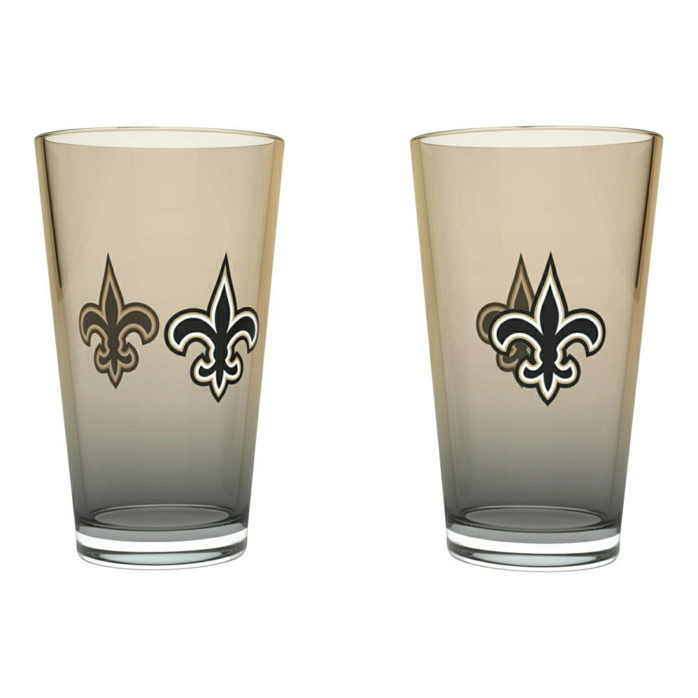 New Orleans Saints Team Color NFL Pint Glass Set (2-Piece) - Taass Online