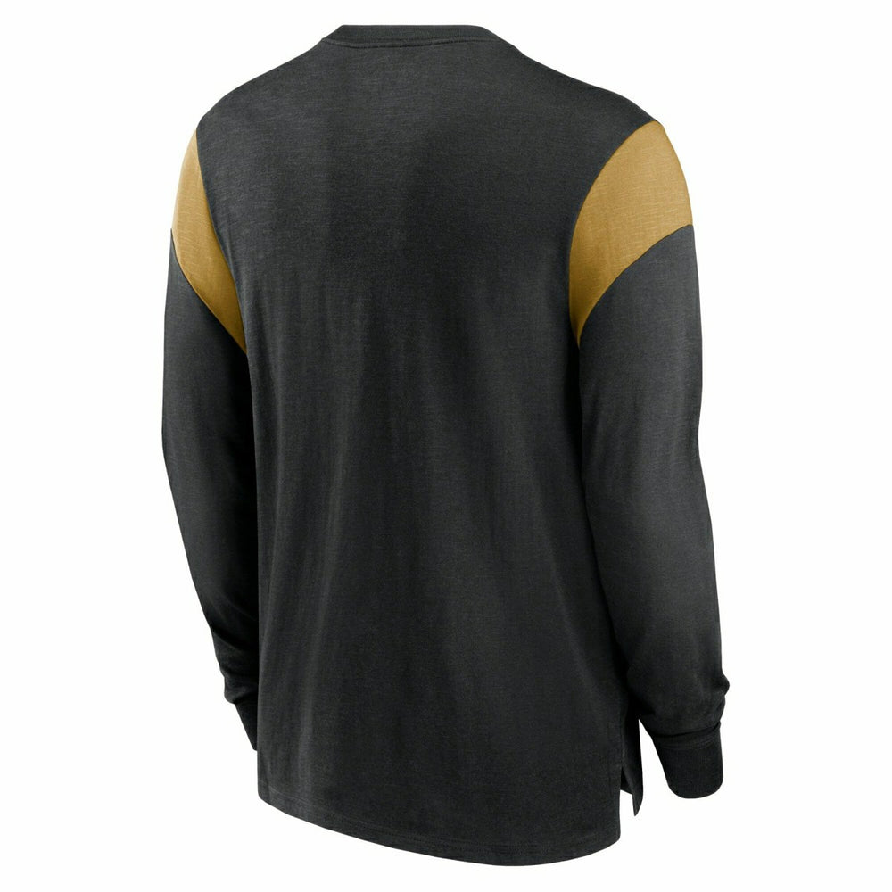 New Orleans Saints NFL Historic Nike Slub Long Sleeve Shirt Black - Taass US